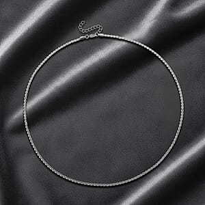 Smooth Curved Twist Chain Necklace in Stainless Steel (24-26 Inches)