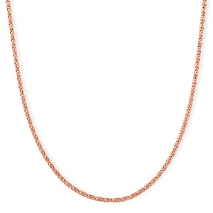 Byzantine Chain Necklace in ION Plated RG Stainless Steel 24-26 Inches