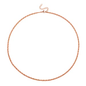 Byzantine Chain Necklace in ION Plated RG Stainless Steel (24-26 Inches)