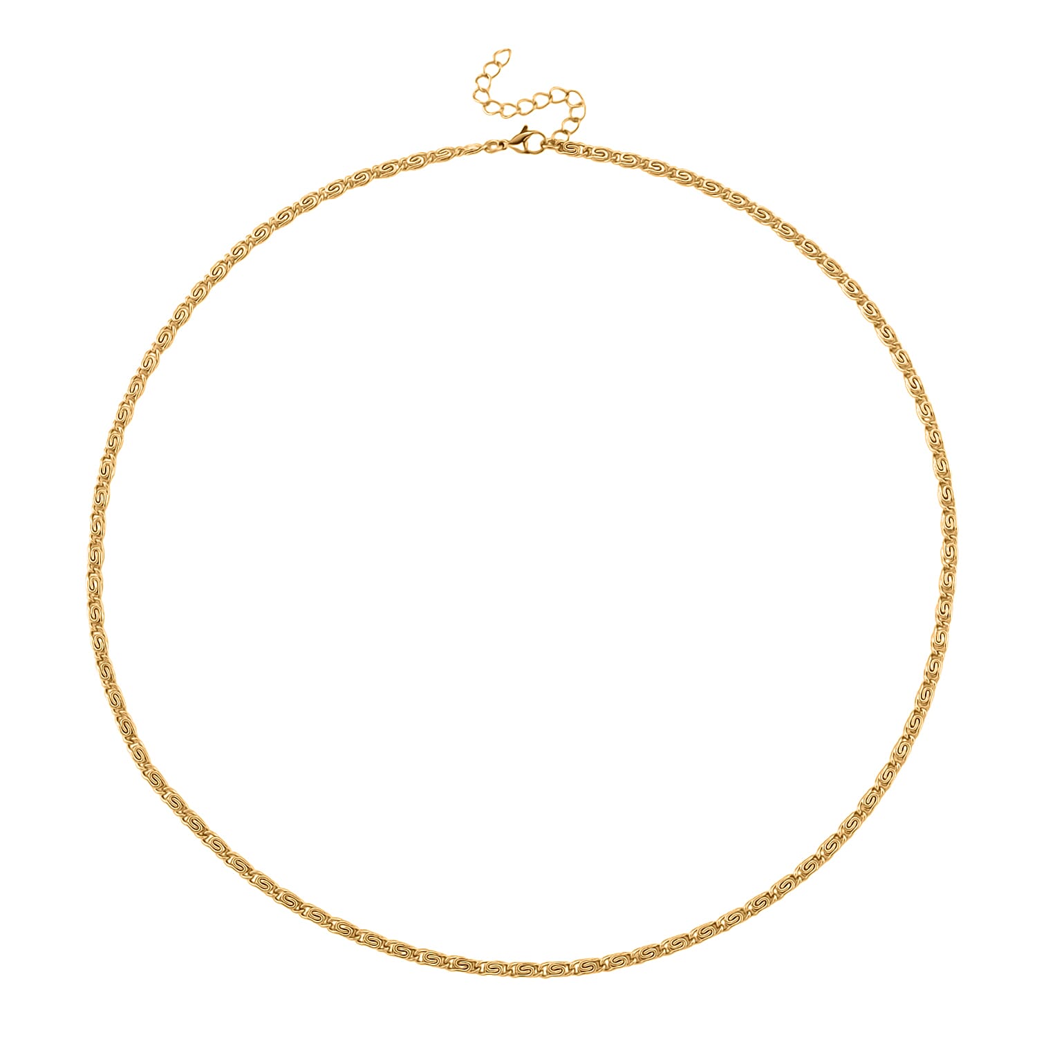 Byzantine Chain Necklace in ION Plated YG Stainless Steel (24-26 Inches)