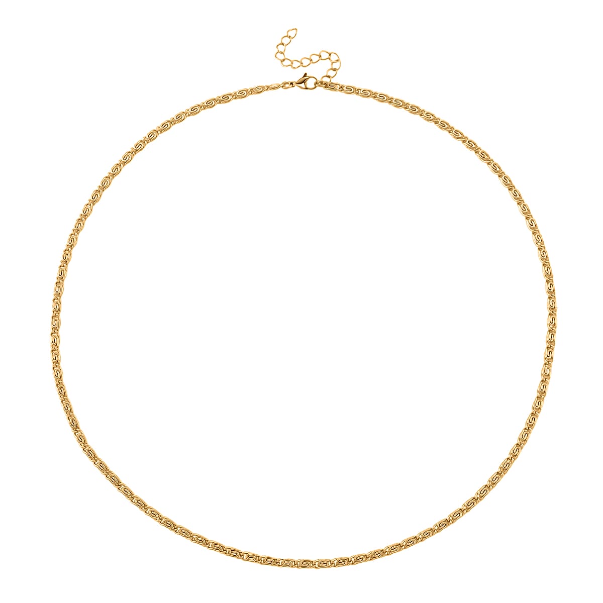 Byzantine Chain Necklace in ION Plated YG Stainless Steel 24-26 Inches image number 3