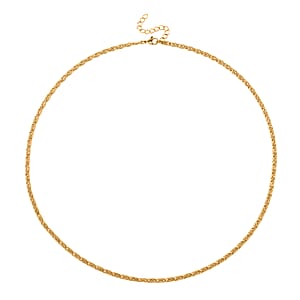 Byzantine Chain Necklace in ION Plated YG Stainless Steel (24-26 Inches)