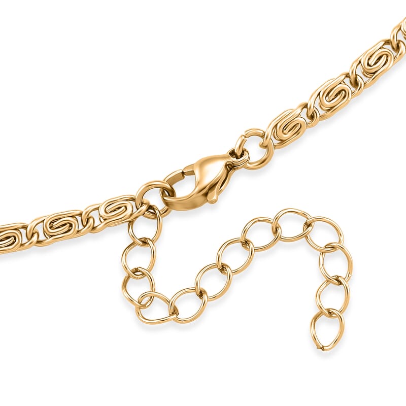 Byzantine Chain Necklace in ION Plated YG Stainless Steel (24-26 Inches)