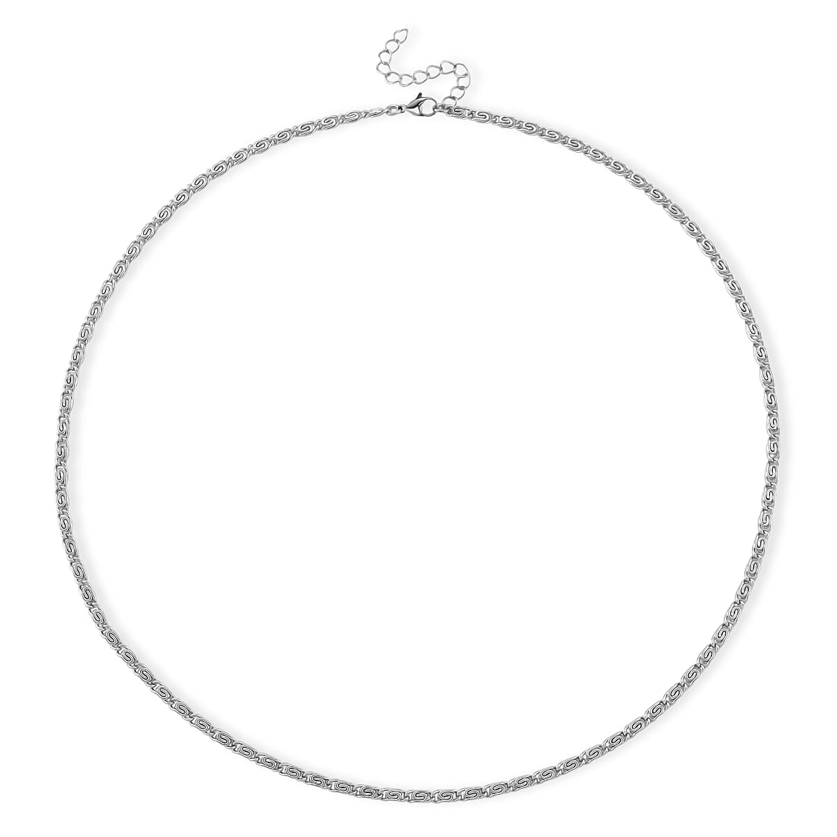 Byzantine Chain Necklace in Stainless Steel 24-26 Inches image number 3
