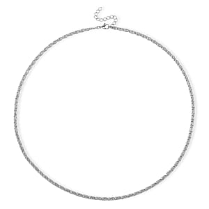 Byzantine Chain Necklace in Stainless Steel (24-26 Inches)