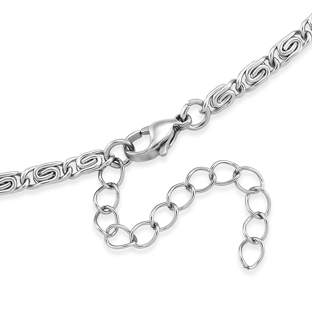 Byzantine Chain Necklace in Stainless Steel 24-26 Inches image number 4