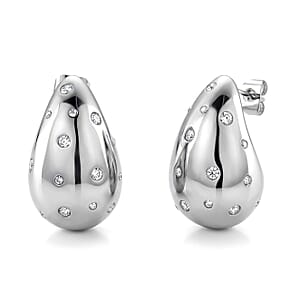Simulated Diamond Earrings in Stainless Steel