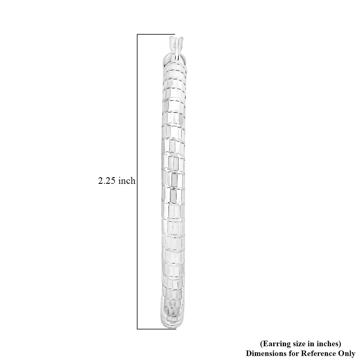 Sterling Silver 50mmx4mm Spiral Groove Hoop Earrings 10 Grams image number 3