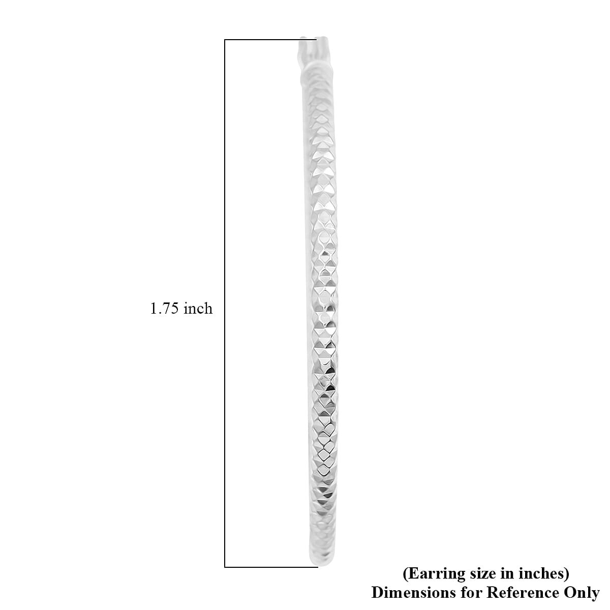 Sterling Silver 40mmx2mm Groove Textured Hoop Earrings 4 Grams image number 5