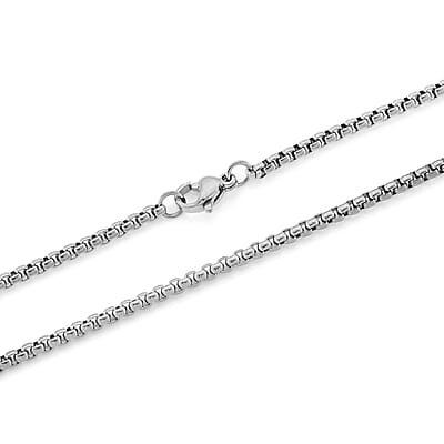 Blue Howlite 1.00 ctw Pendant Necklace in Black Oxidized and Stainless Steel 24 Inches 