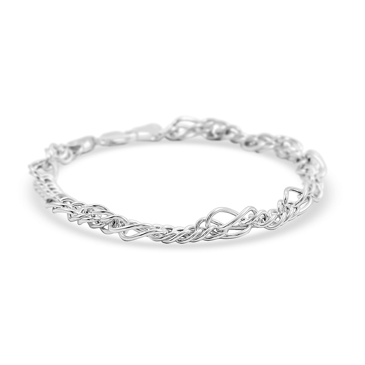 Sterling Silver 5.9mm Fancy Link Bracelet (8.00 In) 5.8 Grams image number 0