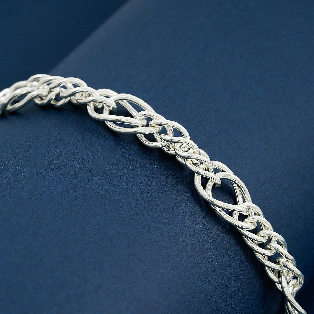 Sterling Silver 5.9mm Fancy Link Bracelet (8.00 In) 5.8 Grams image number 1