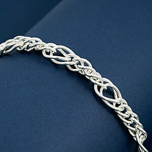 Sterling Silver 5.9mm Fancy Link Bracelet (8.00 In) 5.8 Grams