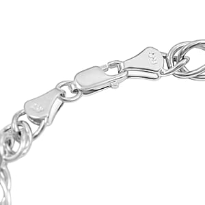 Sterling Silver 5.9mm Fancy Link Bracelet (8.00 In) 5.8 Grams