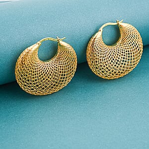 D'Joy Classic Hoop Earrings in 14K YG Over Sterling Silver 8.80 Grams