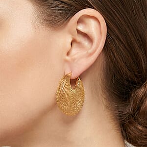 D'Joy Classic Hoop Earrings in 14K YG Over Sterling Silver 8.80 Grams