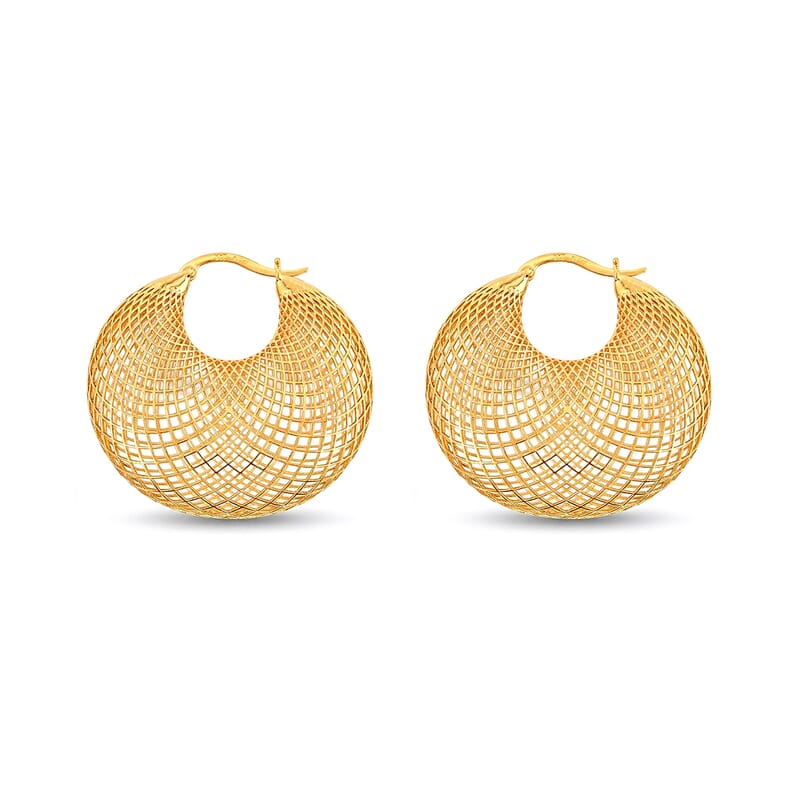 D'Joy Classic Hoop Earrings in 14K YG Over Sterling Silver 8.80 Grams