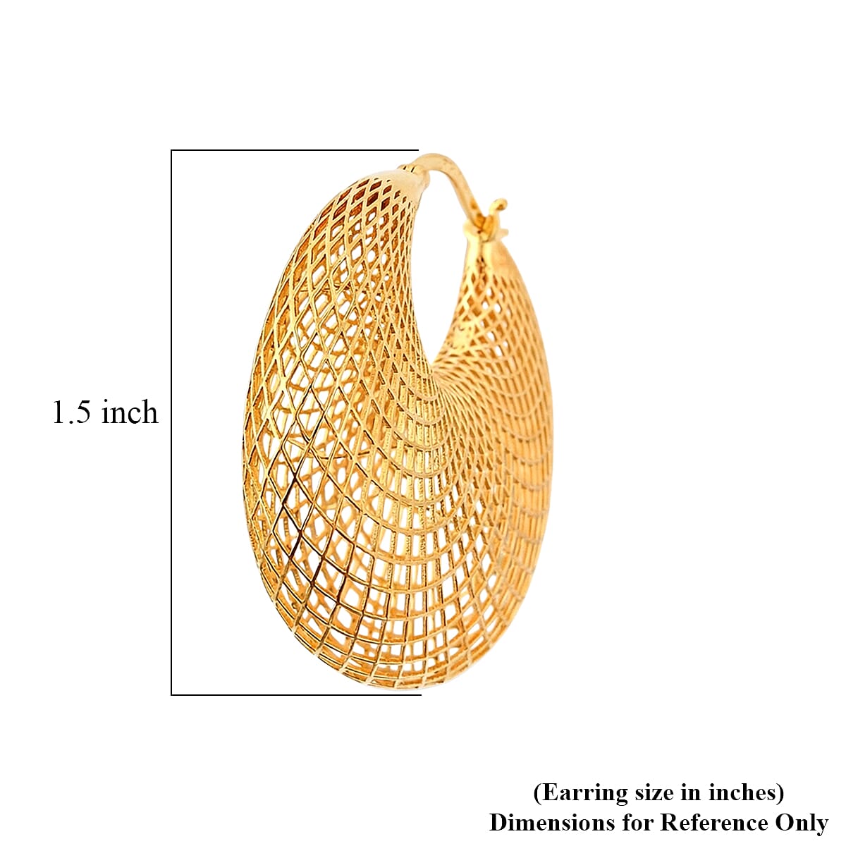 D'Joy Classic Hoop Earrings in 14K YG Over Sterling Silver 8.80 Grams