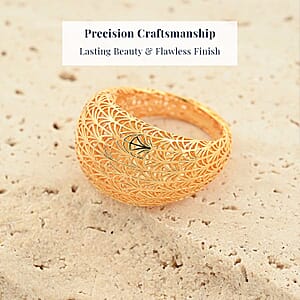 D'Joy 14K YG Over Sterling Silver Geometric Openwork Ring (Size 8.0) (3.60 g)