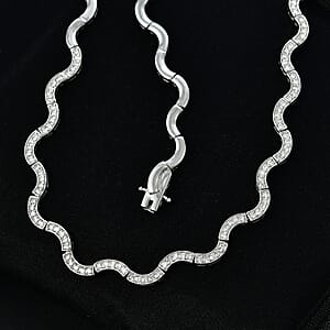 Luxuriant Lab Grown Diamond G-H SI 2.10 ctw  Necklace in Rhodium Over Sterling Silver 20 Inches