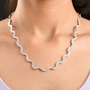 Luxuriant Lab Grown Diamond G-H SI 2.10 ctw  Necklace in Rhodium Over Sterling Silver 20 Inches
