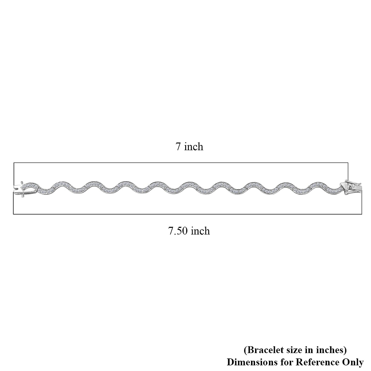 Luxuriant Lab Grown Diamond G-H SI 1.50 ctw Bracelet in Rhodium Over Sterling Silver (7.25 In) image number 4