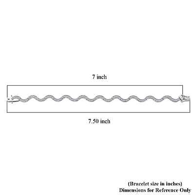 Luxuriant Lab Grown Diamond G-H SI 1.50 ctw Bracelet in Rhodium Over Sterling Silver (7.25 In)
