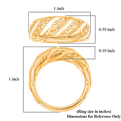 D'Joy 14K YG Over Sterling Silver Floral Ring (Size 10.0) (4 g)