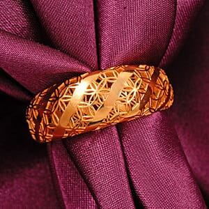 D'Joy 14K YG Over Sterling Silver Textured Ring (Size 7.0) (4 g)