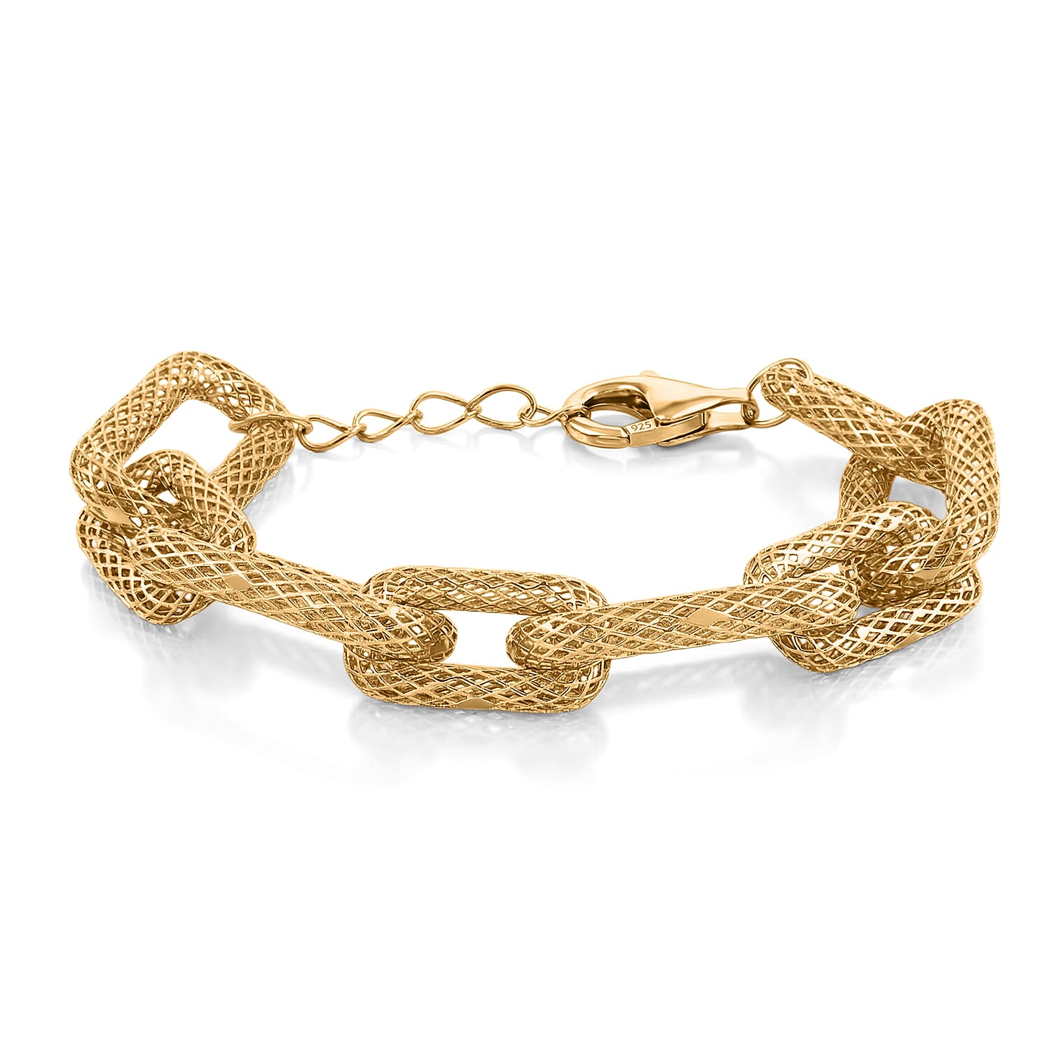 D'Joy 14K YG Over Sterling Silver Paperclip Bracelet (6.50 In) (9.70 g)