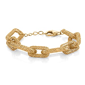 D'Joy 14K YG Over Sterling Silver Paperclip Bracelet (6.50 In) (9.70 g)