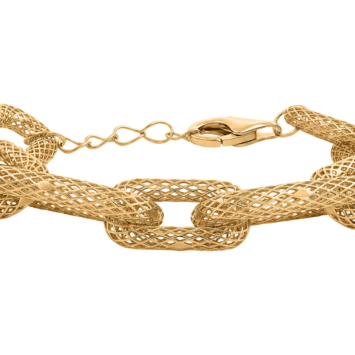 D'Joy 14K YG Over Sterling Silver Paperclip Bracelet (6.50 In) (9.70 g) image number 3