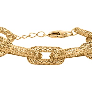 D'Joy 14K YG Over Sterling Silver Paperclip Bracelet (6.50 In) (9.70 g)