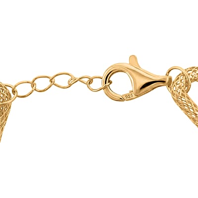 D'Joy 14K YG Over Sterling Silver Paperclip Bracelet (6.50 In) (9.70 g)