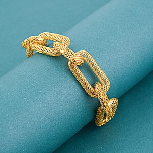 D'Joy 14K YG Over Sterling Silver Paperclip Bracelet (7.25 In) (12 g)