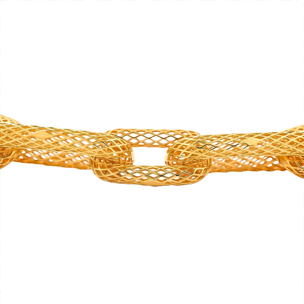 D'Joy 14K YG Over Sterling Silver Paperclip Bracelet (7.25 In) (12 g) image number 3