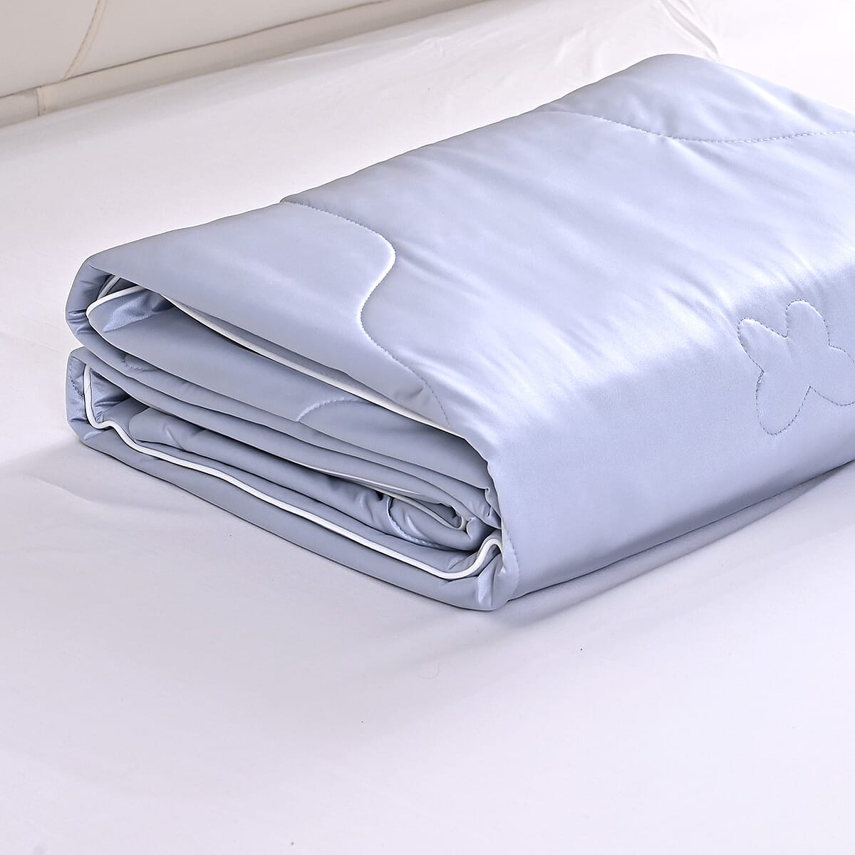 Livmore Blue Nylon and Spandex Silk Quilt image number 6