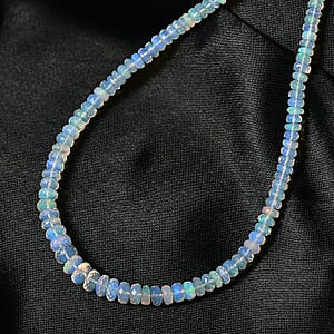 Doorbuster Certified & Appraised Luxoro AAA Ethiopian Welo Opal Beaded Graduated 64 ctw Necklace 18-20 Inches in 10K Yellow Gold 