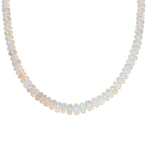 Doorbuster Certified & Appraised Luxoro AAA Ethiopian Welo Opal Beaded Graduated 64 ctw Necklace 18-20 Inches in 10K Yellow Gold 