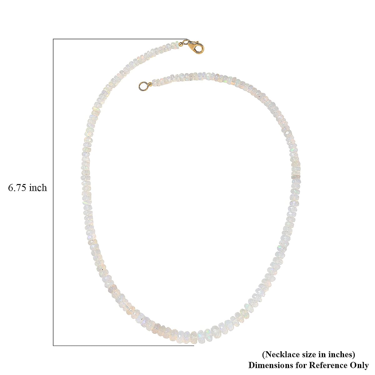  Certified & Appraised Luxoro AAA Ethiopian Welo Opal Beaded Graduated 64 ctw Necklace 18-20 Inches in 10K Yellow Gold  image number 6