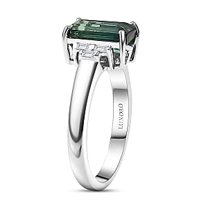 Luxoro AAA Arquiana Mint Tourmaline and Diamond I2 2.20 ctw Ring in 14K White Gold (Size 8.0) 4.00 Grams