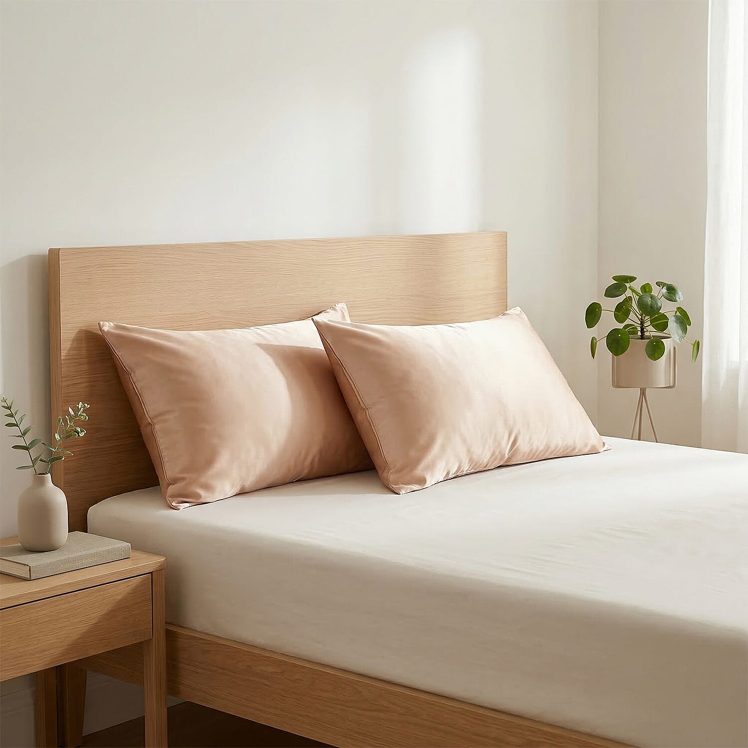 Livmore Set of 2 Beige Nylon and Spandex Cooling Pillowcase
