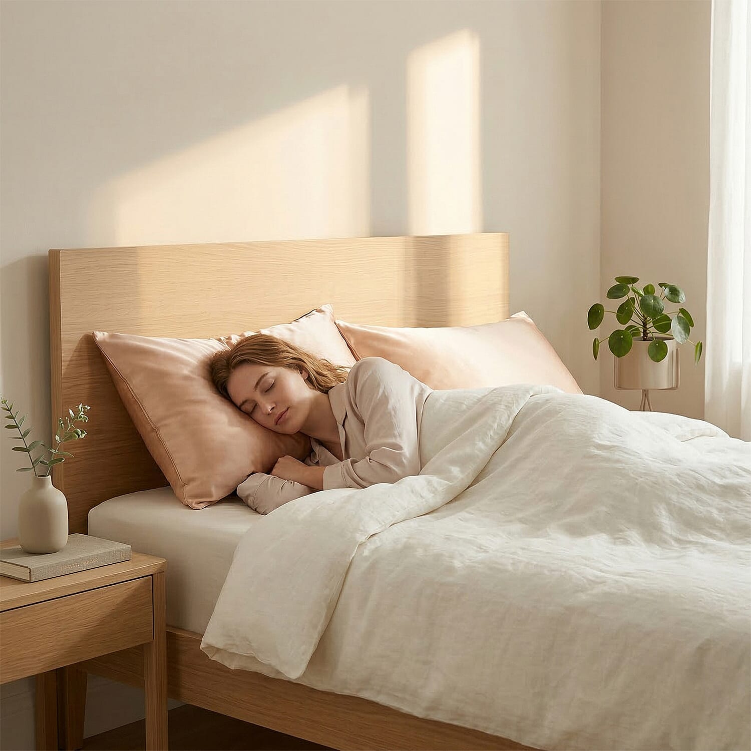 Livmore Set of 2 Beige Nylon and Spandex Cooling Pillowcase