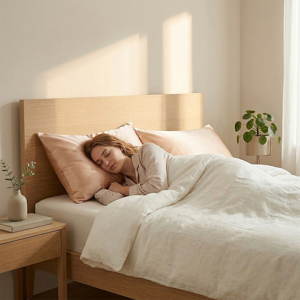 Livmore Set of 2 Beige Nylon and Spandex Cooling Pillowcase image number 2