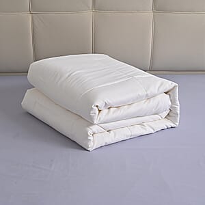 Livmore White Solid Summer Duvet - Queen