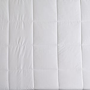 Livmore White Solid Summer Duvet - Queen