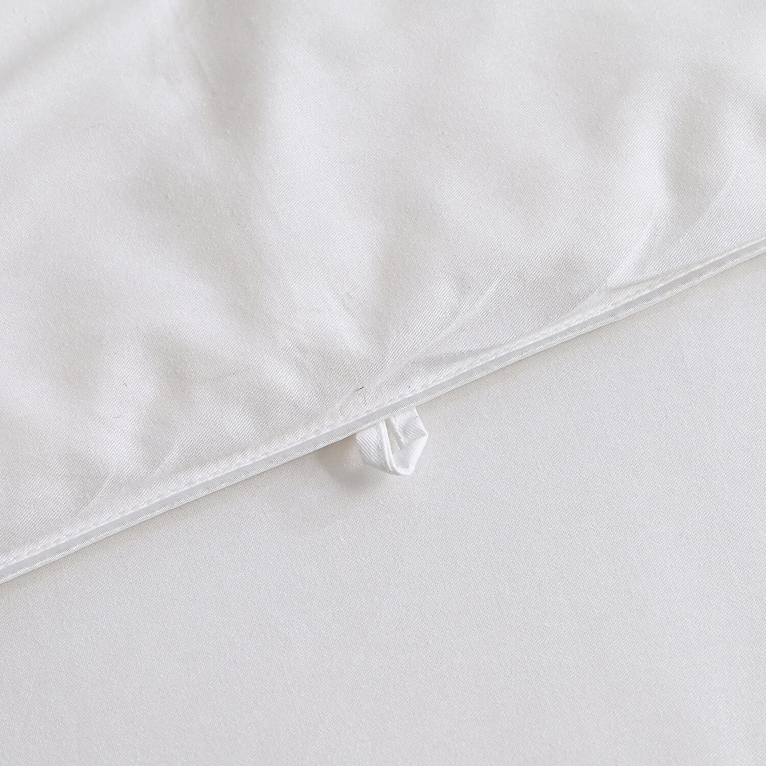 Livmore 100% Mulberry Silk Filled White Solid Summer Duvet- Queen