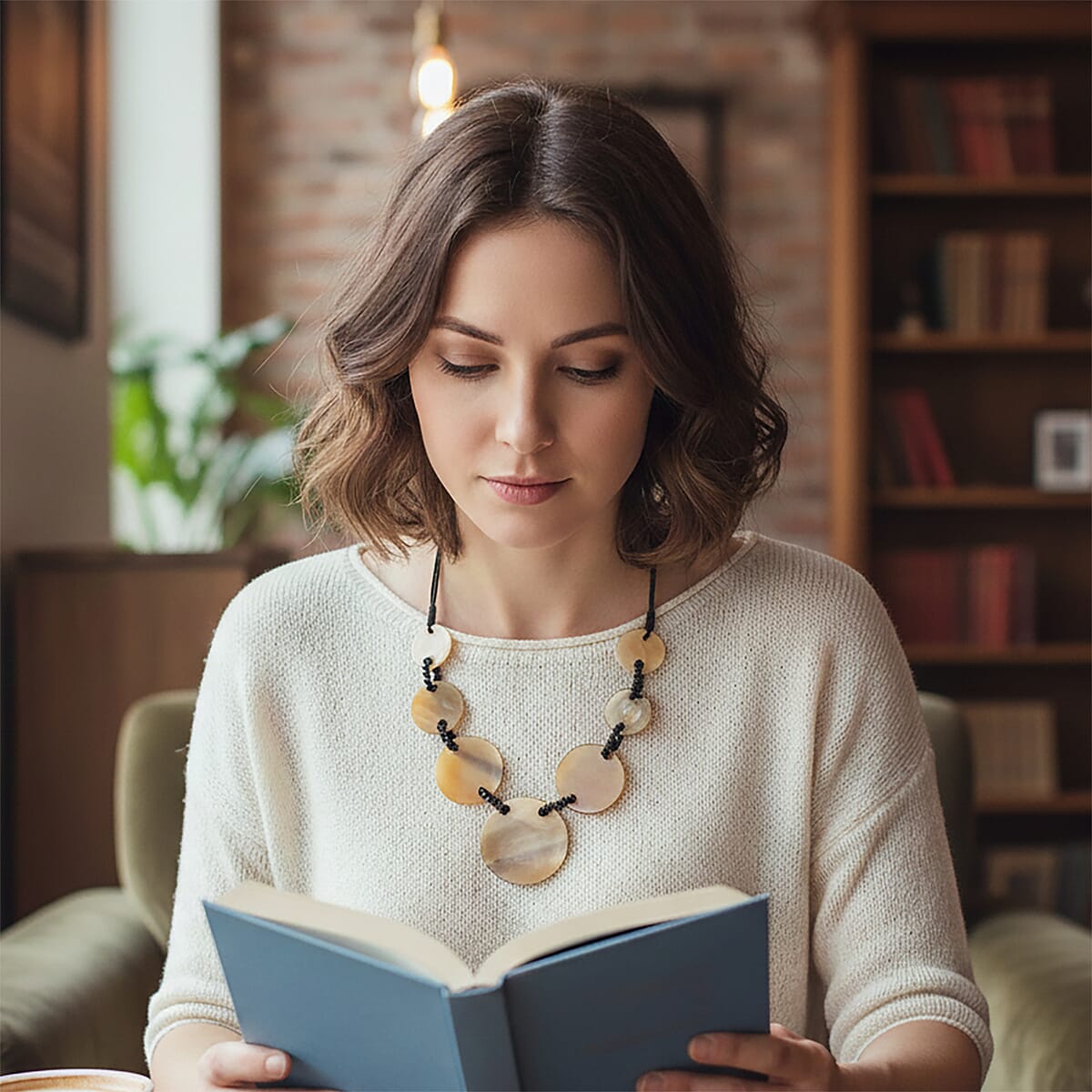 Super Find Nature&rsquo;s Harmony Coin Buffalo Horn Necklace (Adjustable) image number 2