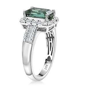 Luxoro AAA Arquiana Mint Tourmaline and Diamond I2 2.20 ctw Ring in 10K White Gold (Size 7.0)