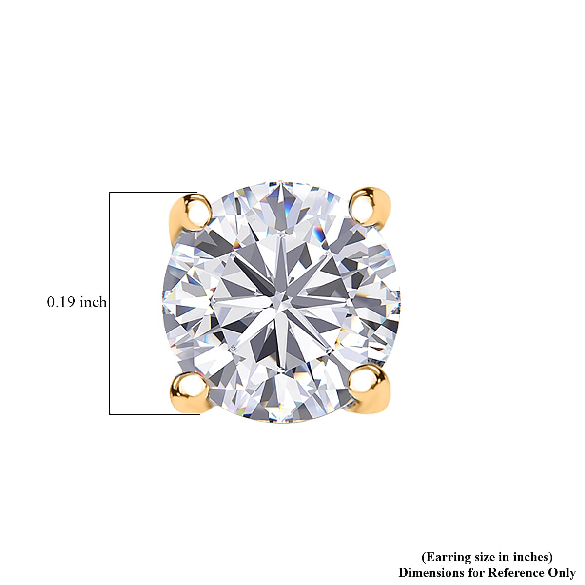 D'Joy Moissanite 0.90 ctw Earrings in 18K Vermeil Yellow Gold Over Sterling Silver image number 4